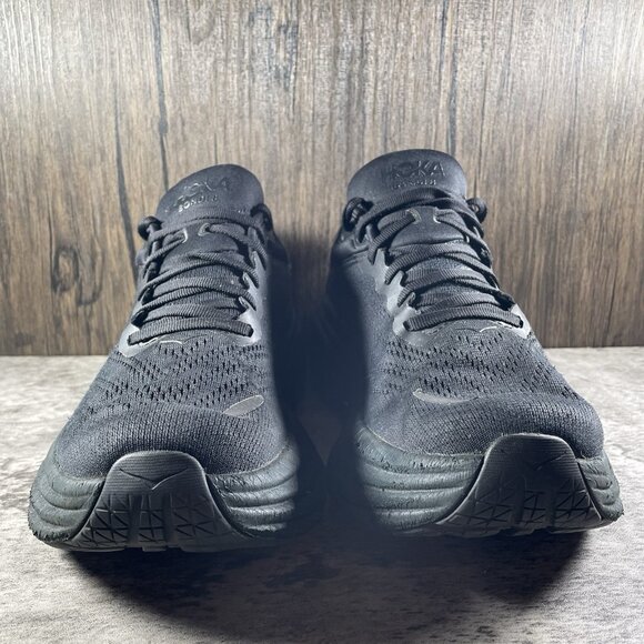 Hoka One One Bondi 8 Running Shoes Triple Black Men’s Sz 9.5 D Great Condition main image 8